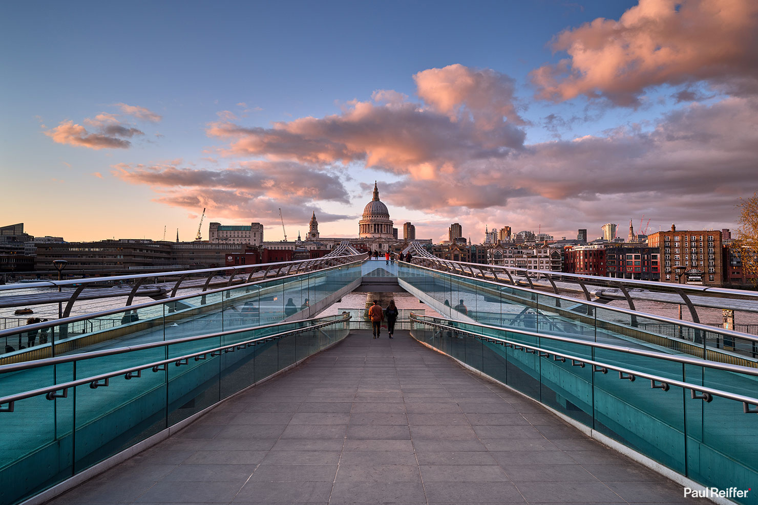 New Beginnings St Pauls Millennium Bridge City Of London Sunset Single Exposure Phase One Sky Paul Reiffer Landscape Photographer Fine Art Print