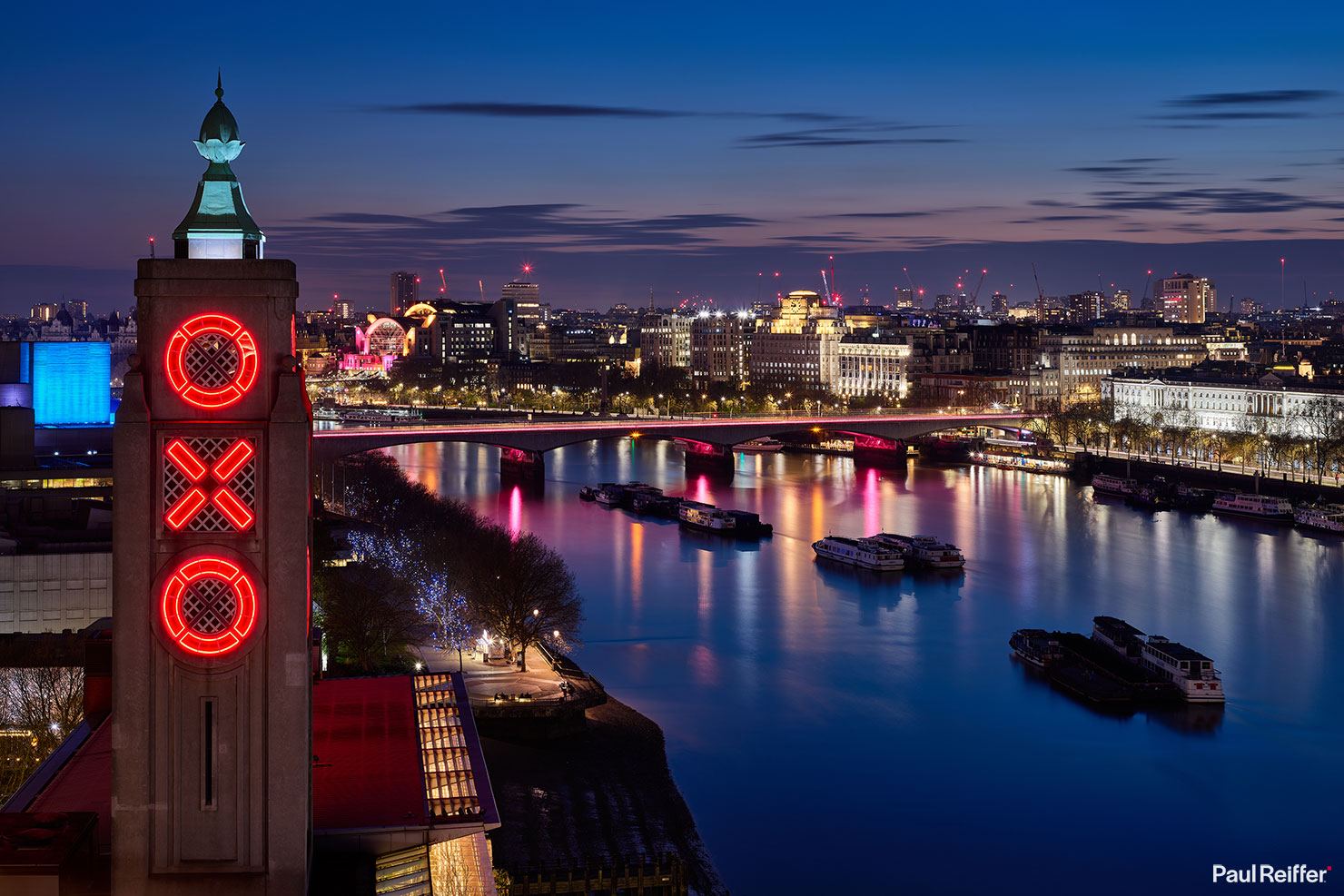 OXO Tower Building Photography Charing Cross Station Thames Bridge Sea Containers Shooting Cityscape London Rooftop Paul Reiffer Night Skyline Phase One England