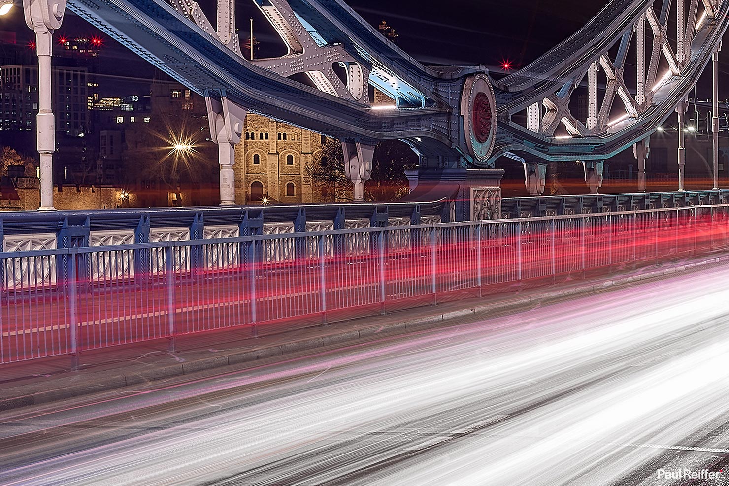 Tower Bridge Crop Light Trails London City Skyline Cityscape Traffic Frame Average Long Exposure Landmark Paul Reiffer Photographer Phase One Photo Night