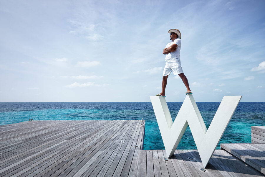 W Maldives Iconic Logo Jetty Arrival Seaplane Dock People Profiles Headshot Hotel Hospitality Photography Luxury Resort Paul Reiffer Commercial Photographer Unique