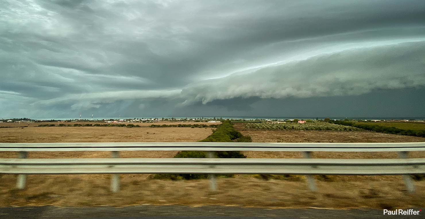 Fes To Casablanca Road Driving Storm Clouds Fez City Views Paul Reiffer iPhone Photography Travel Morocco Front