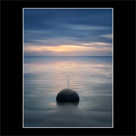 product image Legend Moeraki Boulders New Zealand Sunset Ocean Long Exposure Rock Solo Alone buy limited edition print paul reiffer photograph photography