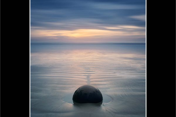 product image Legend Moeraki Boulders New Zealand Sunset Ocean Long Exposure Rock Solo Alone buy limited edition print paul reiffer photograph photography