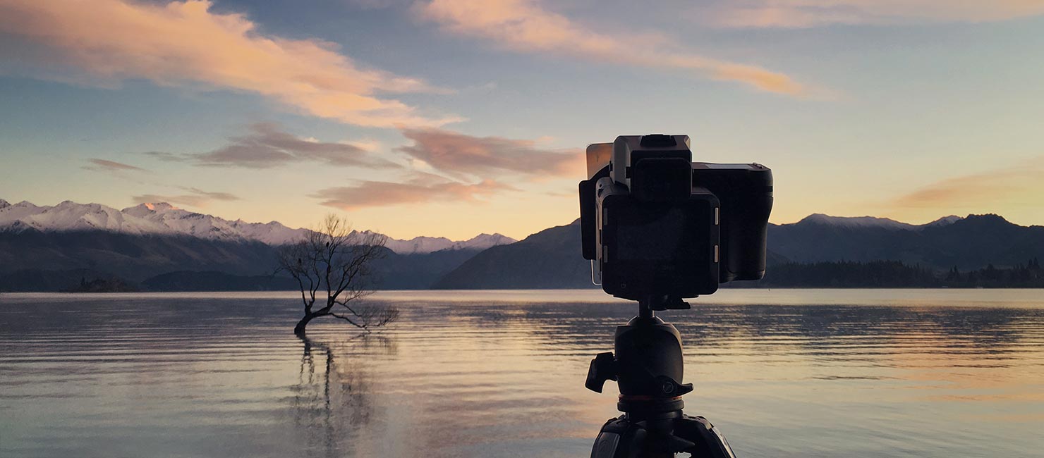 BTS Paul Reiffer Shooting Behind Scenes Presence Lake Wanaka Tree New Zealand Mountains Phase One Landscape
