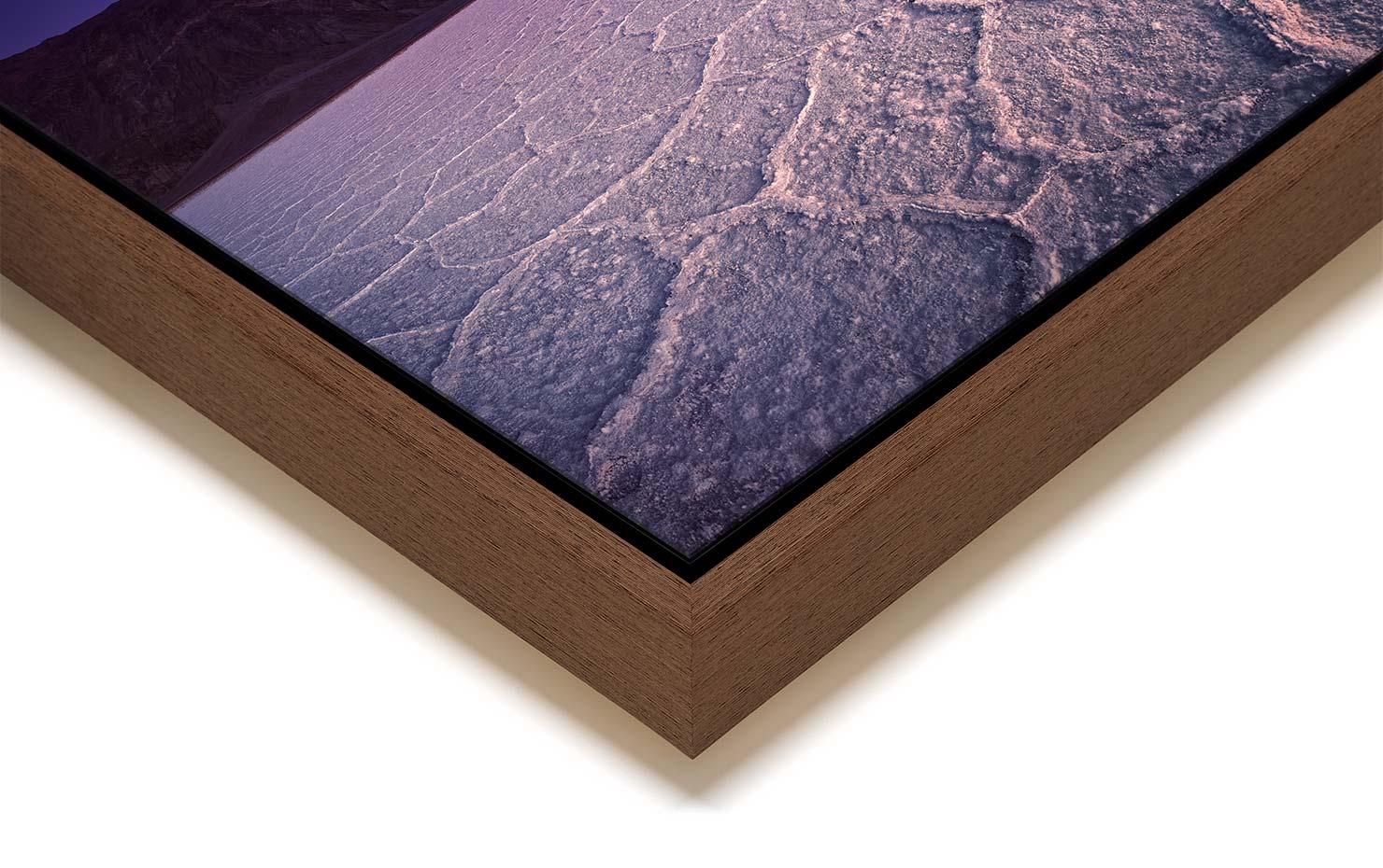 beyond Death Valley Salt Flats California USA buy limited edition photograph landscape Full Dark Floating Tray Frame Solid Wood Acrylic Paul Reiffer