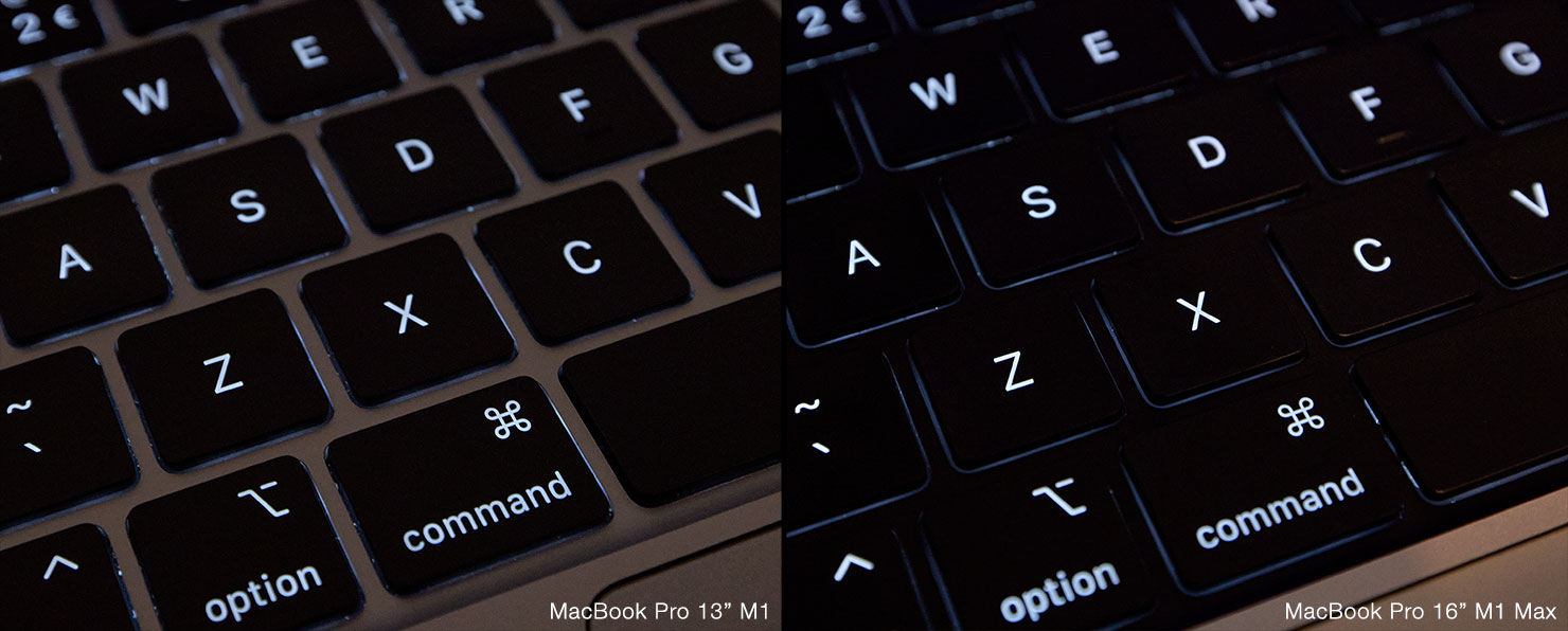 Keyboard Comparison 13 M1 15 Intel October New 2021 Apple M1 MacBook Pro 16 14 inch Max Launch Release Paul Reiffer Testing Photographer Benchmark
