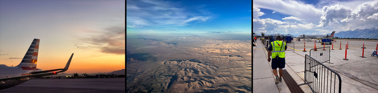 Las Vegas To Phoenix To Jackson Hole Salt Lake City Mountains Sunrise Morning Paul Reiffer