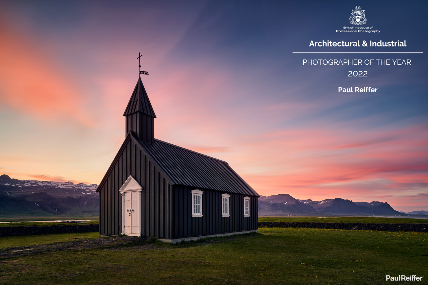Heavens Above Budir Church Iceland Landscape Photographer Of The Year 2022 Paul Reiffer Architectural Industrial BIPP British Institude Of Professional Photography Awards Print Fine Art