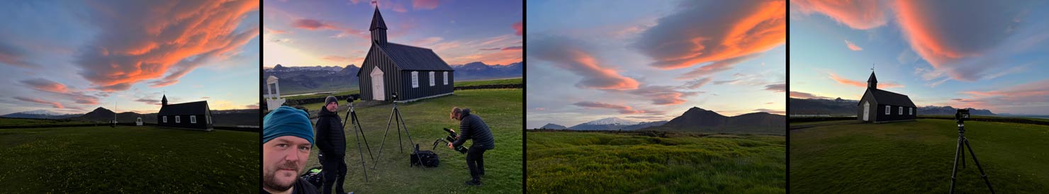 iPhone Budir Black Church Paul Reiffer Capture One iPad Iceland Midnight Sun Video Shoot Behind The Scenes BTS Filming