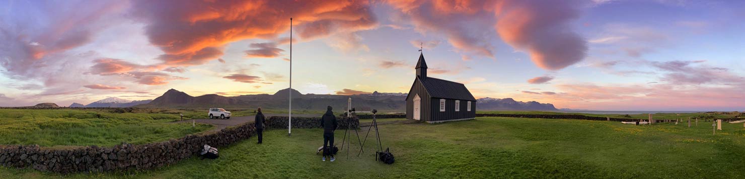iPhone Church Pano Budir Black Sky Paul Reiffer Capture One iPad Iceland Midnight Sun Video Shoot Behind The Scenes BTS Tom Filming