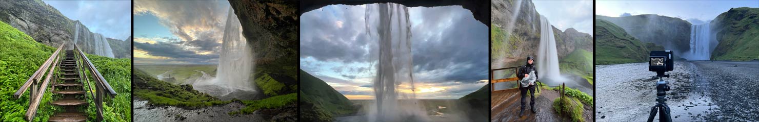 iPhone Waterfall Seljalandsfoss Wet Paul Reiffer Capture One iPad Iceland Midnight Sun Video Shoot Behind The Scenes BTS Filming