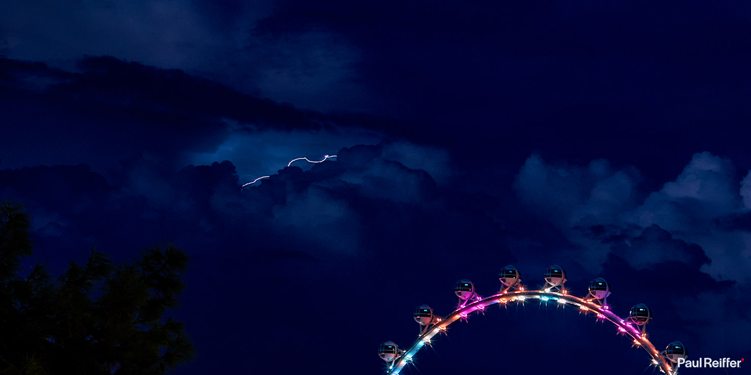 Lightning Strike 100 Crop Las Vegas Paris Bellagio Fountains Long Exposure Panoramic Cityscape Night Lights Paul Reiffer Phase One Guide How Ambassador Where Location