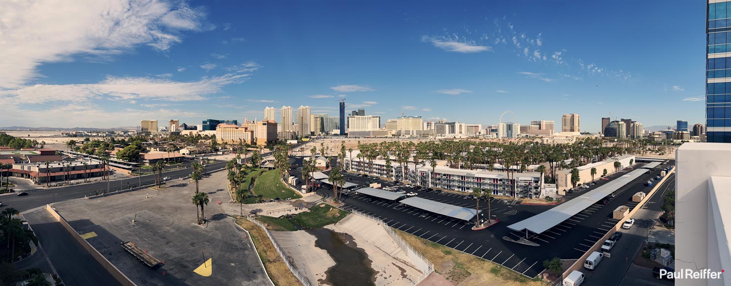 Scouting Views Rooftop Las Vegas Strip Skyline View Cityscape Panoramic Wide Photography High Resolution iPhone Behind Scenes Pano Paul Reiffer Photographer