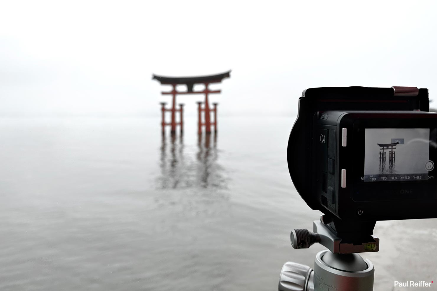 BTS Behind Scenes Camera Hiroshima Miyajima Island Japan Itsukushima Torii Floating Gate Landscape Photography Paul Reiffer Phase One Fine Art Print Japan