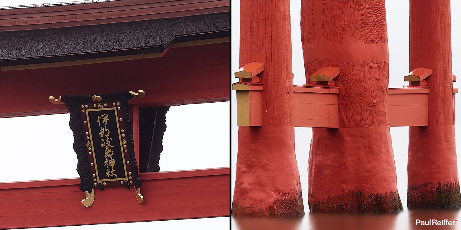 Detail Torii Reflection Shrine Japan Rain Fog Hiroshima Miyajima Island Japan Itsukushima Floating Gate Landscape Photography Paul Reiffer Phase One Fine Art IQ4