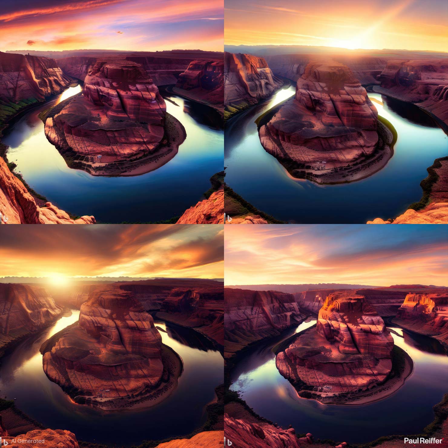 Horseshoe Bend Classic Shot Dall E Image Creator Photographers Landscape How To Use AI Images Good Bad Review Bard Bing ChatGPT Guide Paul Reiffer