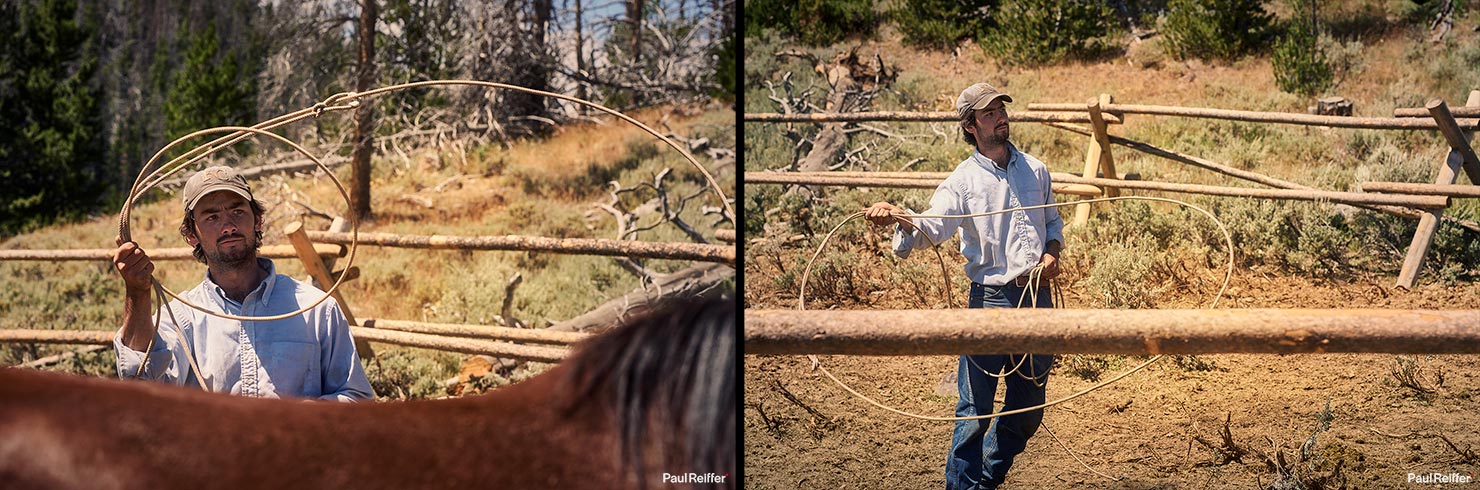 Bitterroot Ross Cow Camp Rope Roper Wrangler Horse Training Remote Mountains Paul Reiffer Wyoming Ranch US West Cowboy Horses Fox Family Photographs Dubois Jackson WY