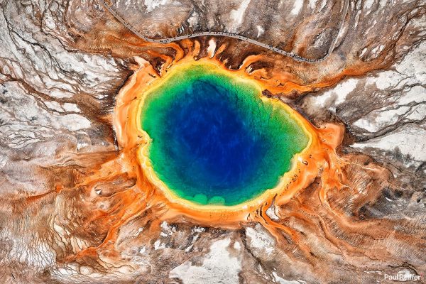 Grand Prismatic Spring Yellowstone GPS Aerial Heli Helicopter Shoot Paul Reiffer Phase One XT Medium Format Digital Back 138mm Rodenstock Above Colours Capture One