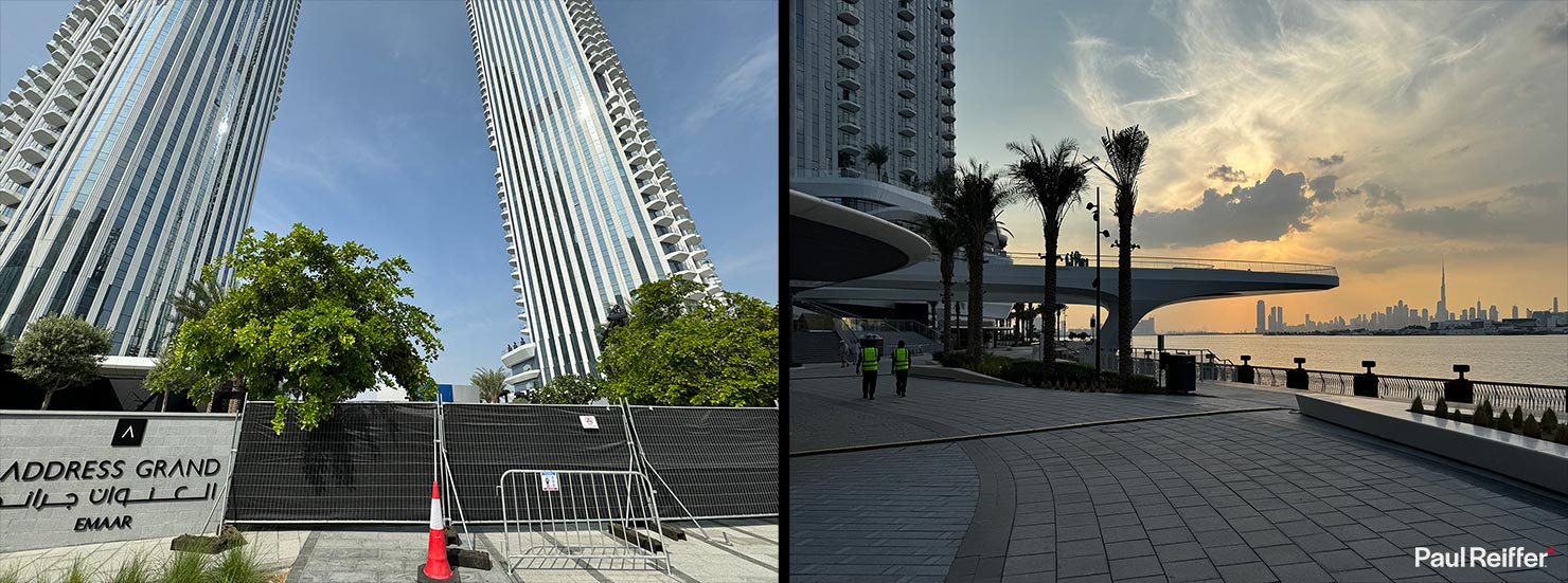 BTS Construction Viewing Deck Address Grand Creek Harbour Dubai Emaar Sunset Pre Opening Night Property Hotel Photography Commercial Evoku Paul Reiffer Behind Scenes UAE