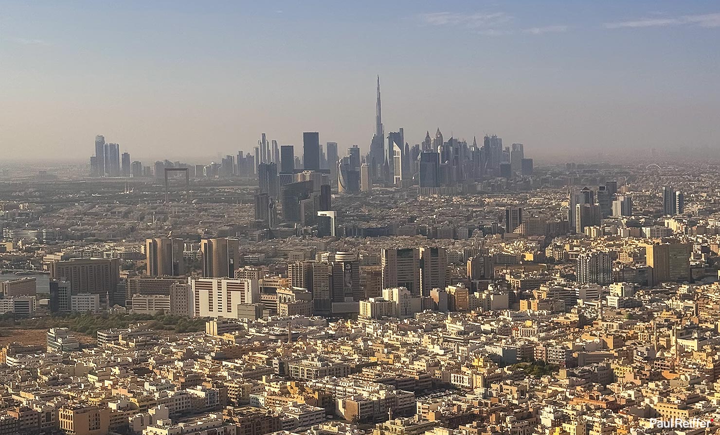 Dubai Skyline From Landing DXB Airport Approach Arrival Day Burj Khalifa Paul Reiffer iPhone BTS