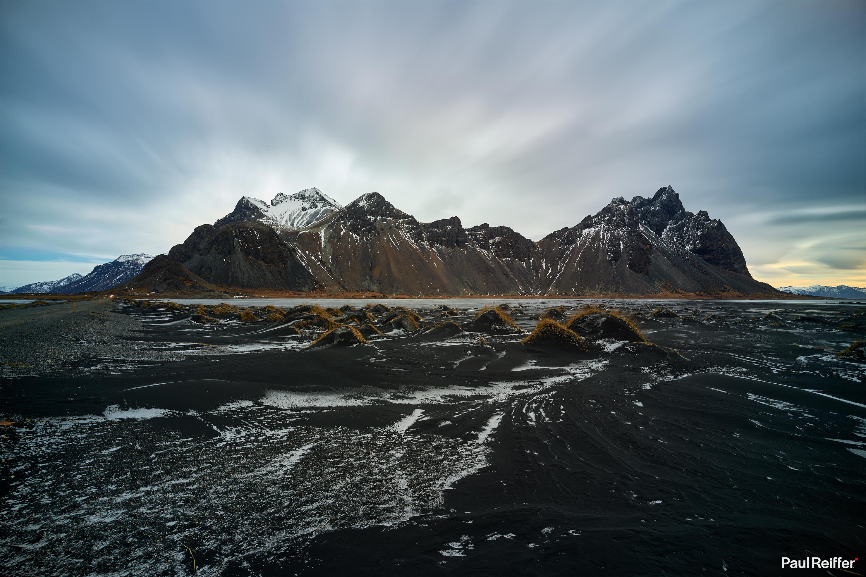 Compare 2 Iceland Vestrahorn Ice Wind Black Sand Dunes Beach Stokksnes Vesturhorn Hofn Paul Reiffer Photographer Landscape Photography Guide Area P0015587v2