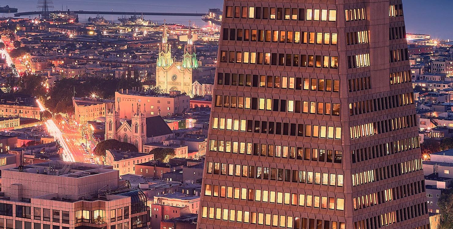 Blue Hour San Francisco Closer CROP Landscape Transamerica Sunset Wider Pano View Paul Reiffer Professional Cityscape California Fishermans Wharf North Beach