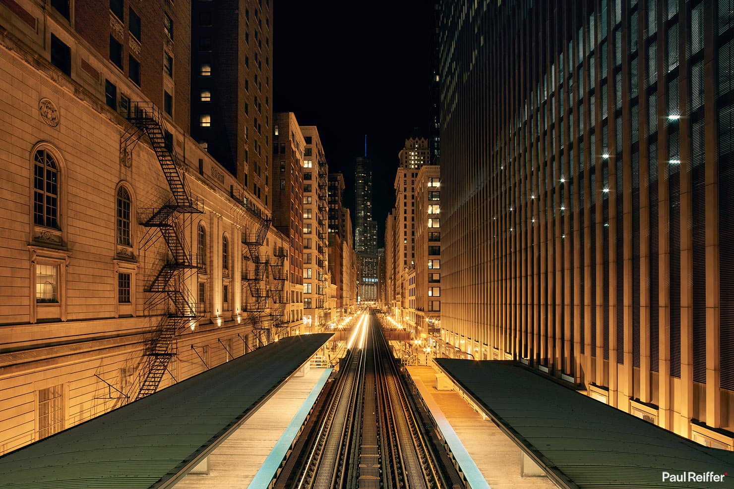 Capture One Elevation Styles Paul Reiffer Blockbuster Wabash L Elevated Subway Night Lights Long Exposure Example Cityscape