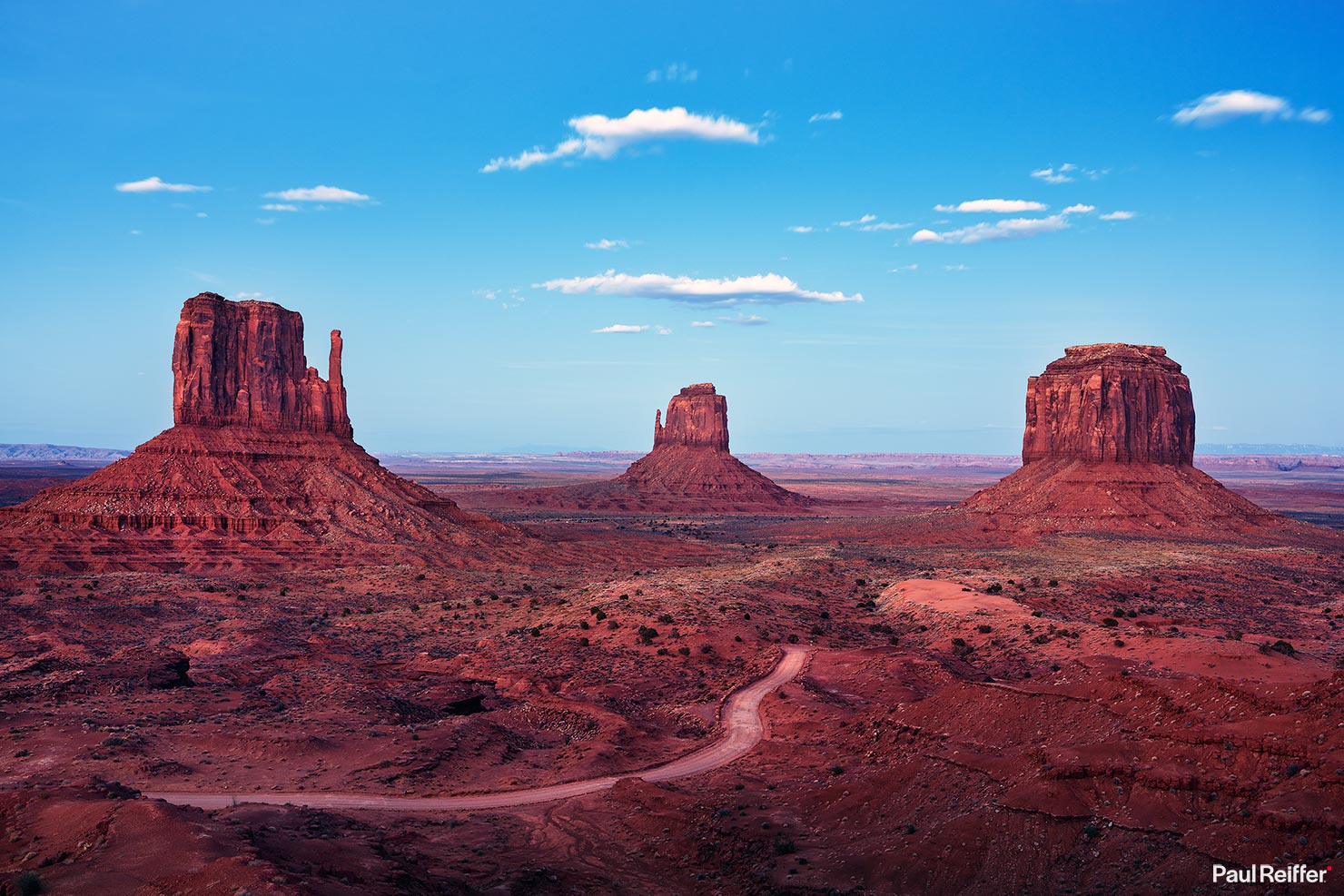 After Sunset Blue Hour East West Mitten Merrick Butte Clouds Smoke Stack Paul Reiffer Phase One Red Sand Rocks Dusk Medium Format Utah Arizona Navajo P0004507