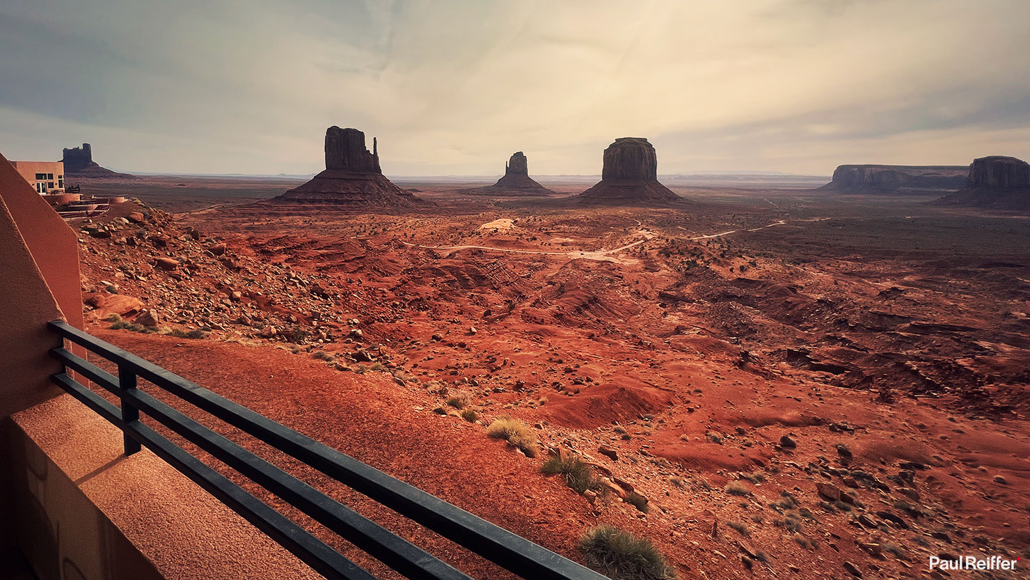 BTS Monument Valley The View Hotel Balcony Merrick Butte East West Mittens Utah Navajo Paul Reiffer iPhone IMG_1956