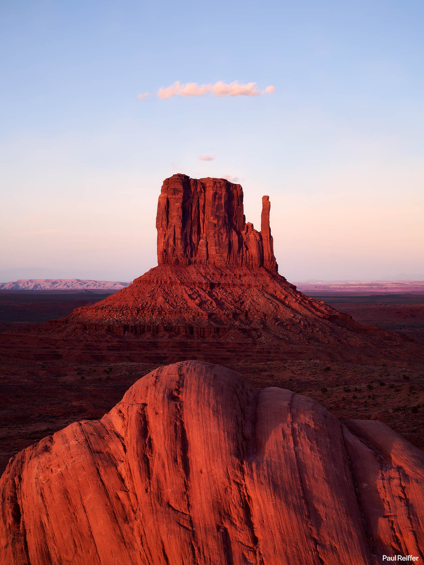 Smokestack West Mitten Butte Paul Reiffer Full Utah Navajo Cloud Arizona Smoke Stack Monument Valley Phase One Limited Print Photography Landscape P0004468