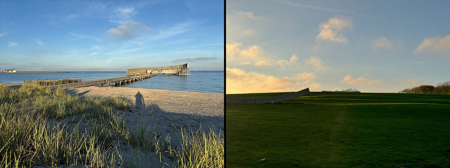 BTS iPhone Green Hill Beach Copenhagen Kastrup Sobad Dip Jetty Paul Reiffer Sea Bath Changing Room Denmark Long Exposure Phase One