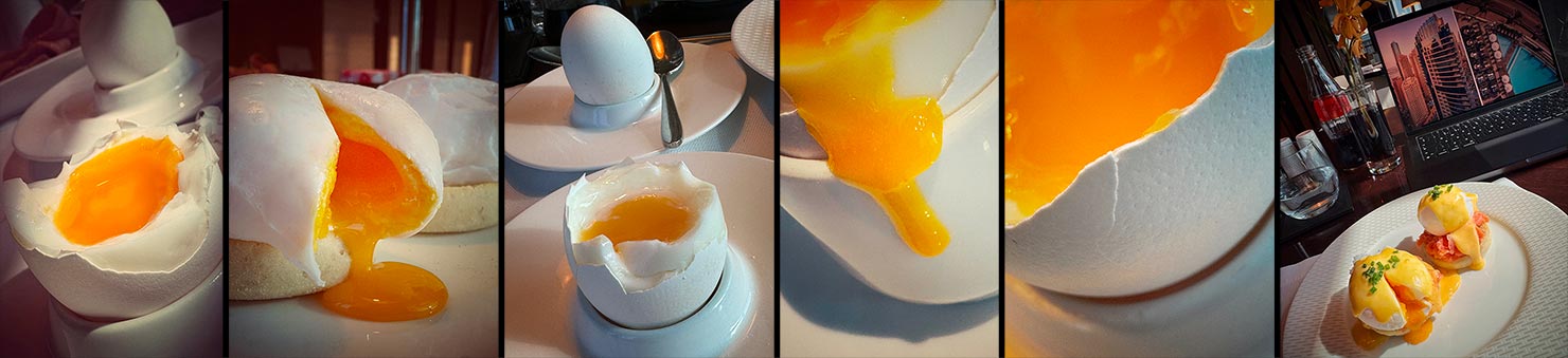 BTS Perfect Eggs InterContinental Dubai Marina Club Lounge ICDM DXB Breakfast Paul Reiffer BTS Soft Boiled Medium Poached