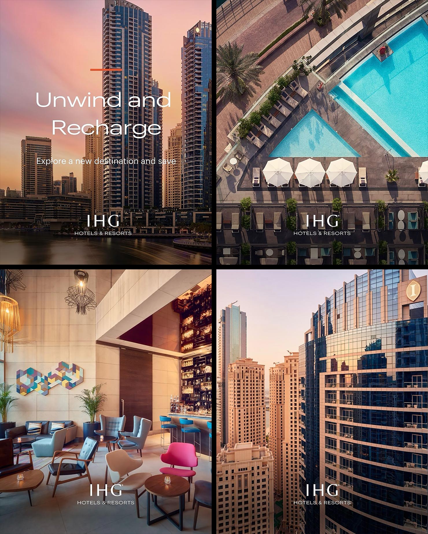 IHG InterContinental Hotels Resorts One Rewards Hotel Hospitality Photography Photographer Luxury Paul Reiffer Unwind Recharge Dubai Marina