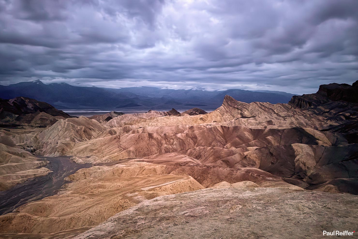 BTS Normal Morning Storm Clouds Zabriskie Soup Death Valley Fog iPhone Paul Reiffer Landscape Photography Fine Art Print National Park California Professional Rock Formations Point IMG_9177