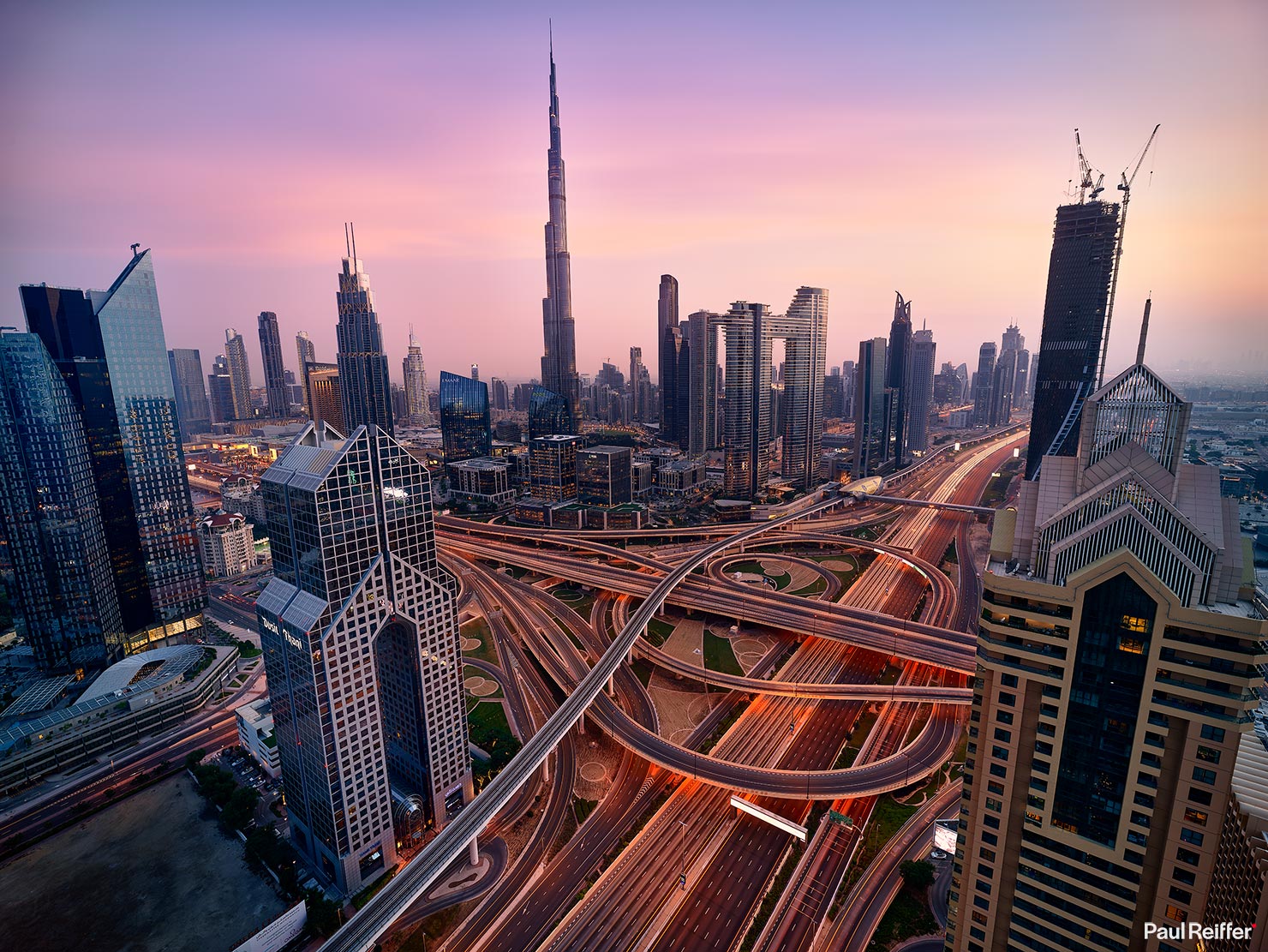 Dubai Shangri La Rooftop City View Dusk P0014459 Luxury Hotel Photography Commercial Photographer Paul Reiffer UAE UK Images Hero Marketing Resort