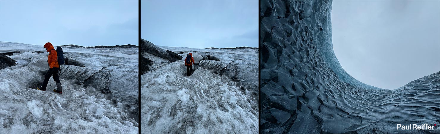 BTS 2024 Hike Crampons Guide Entrance iPhone Shot Behind Scenes Iceland Ice Cave Glacier Shrinking Blue Paul Reiffer Professional Landscape Photography Workshop IMG_2031