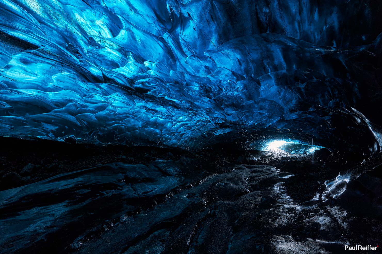 Light Chamber Waterfall Rocks 2 Canon EOS R Winter Iceland Ice Cave Glacier Shrinking Blue Paul Reiffer Professional Landscape Photography Workshop REI_6935