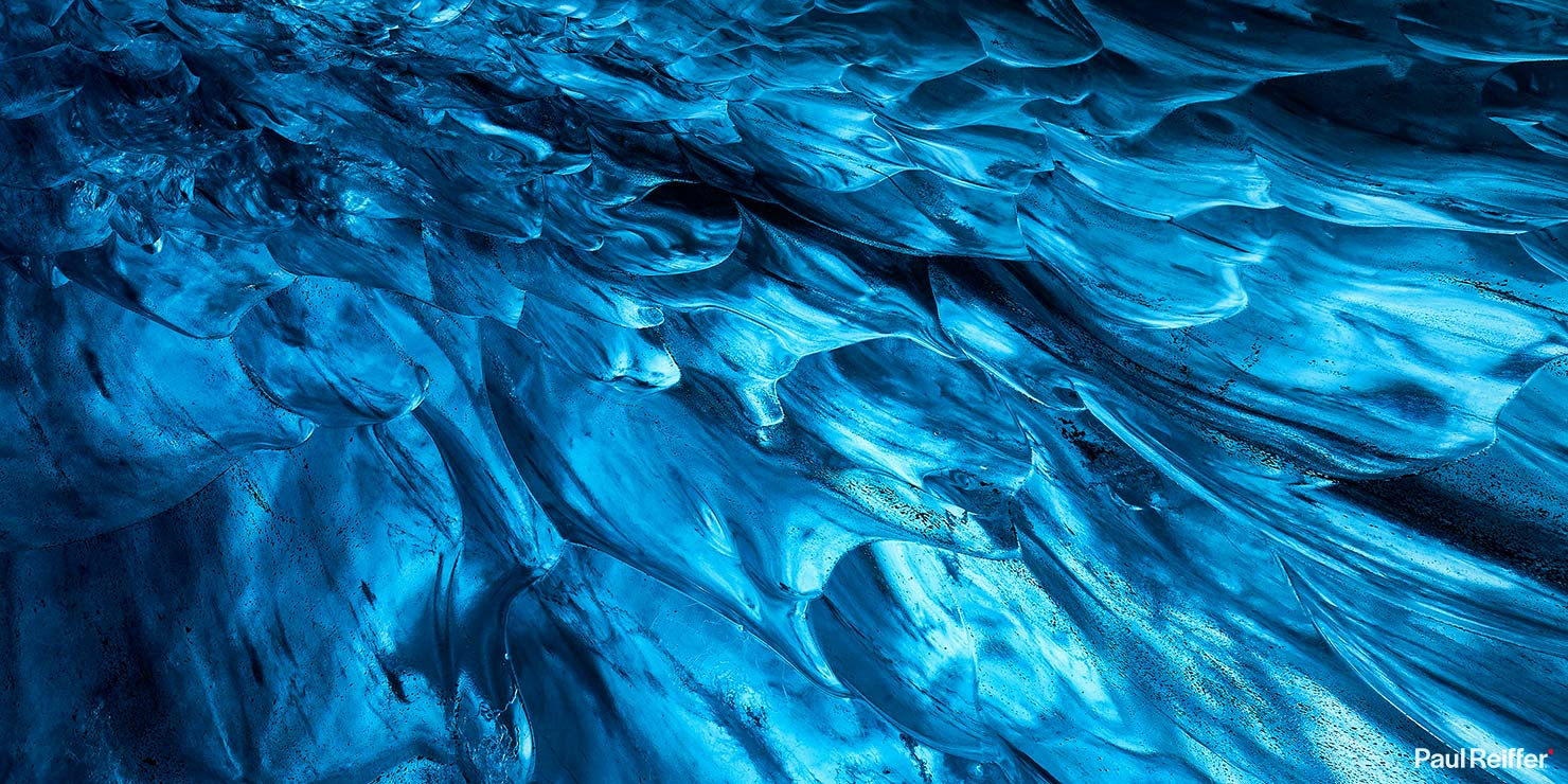 Waterfall Bubbles Landscape Deep Canon EOS R Winter Iceland Ice Cave Glacier Shrinking Blue Paul Reiffer Professional Landscape Photography Workshop REI_6935 CROP