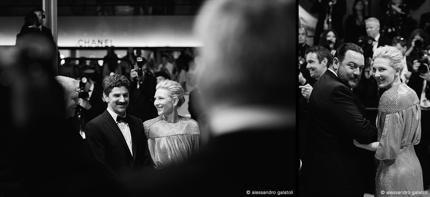 Cate Blanchett Evan Johnson Denis Menochet Cannes Film Festival Alessandro Galatoli Celebrity Photographer 77th 2024 May Red Carpet