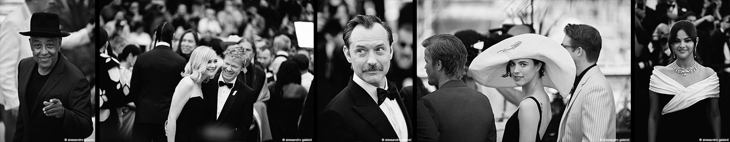 Giancarlo Esposito Kirsten Dunst Jesse Plemons Jude Law Margaret Qualley Selena Gomez Cannes Film Festival Alessandro Galatoli Celebrity Photographer 77th 2024 May Red Carpet