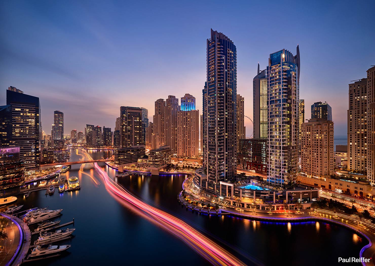 Hero Shot Exterior InterContinental Dubai Marina Dusk Luxury Hotel Photography Commercial Paul Reiffer Worldwide Rooms Restaurant Resort Guide Best Photographer