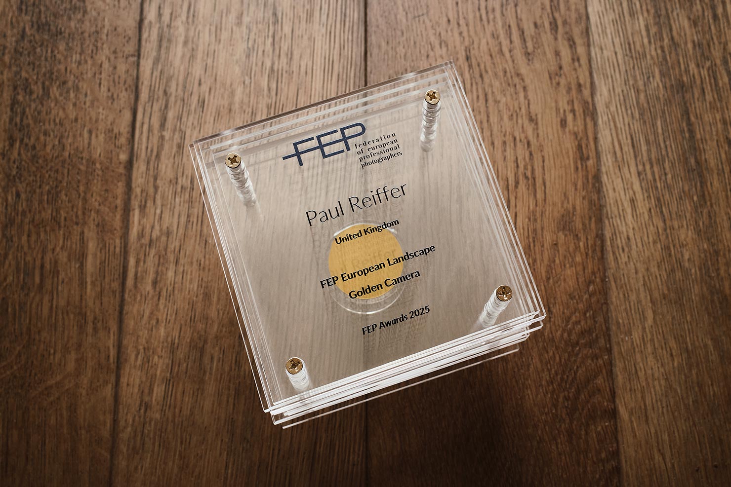 Trophy Gold Top Down FEP Awards 2025 Golden Camera Winner Landscape Photographer Of Year Europe Federation European Photographers Paul Reiffer Prize_DSF0930