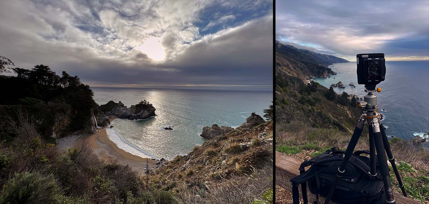 2021 BTS Bad Conditions Harsh Hard Light Moody Route 1 California Big Sur Coastline Coast Rocks McWay Falls Clouds Daylight IMG_7951