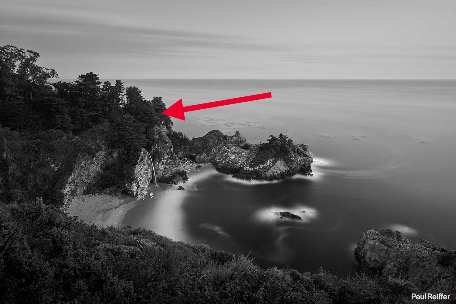 Reverse Location Camp Site Wild Environmental Camping Big Sur McWay Falls Julia Pfeiffer Burns State Park PCH Pacific Coast Route 1 Highway Paul Reiffer Photography