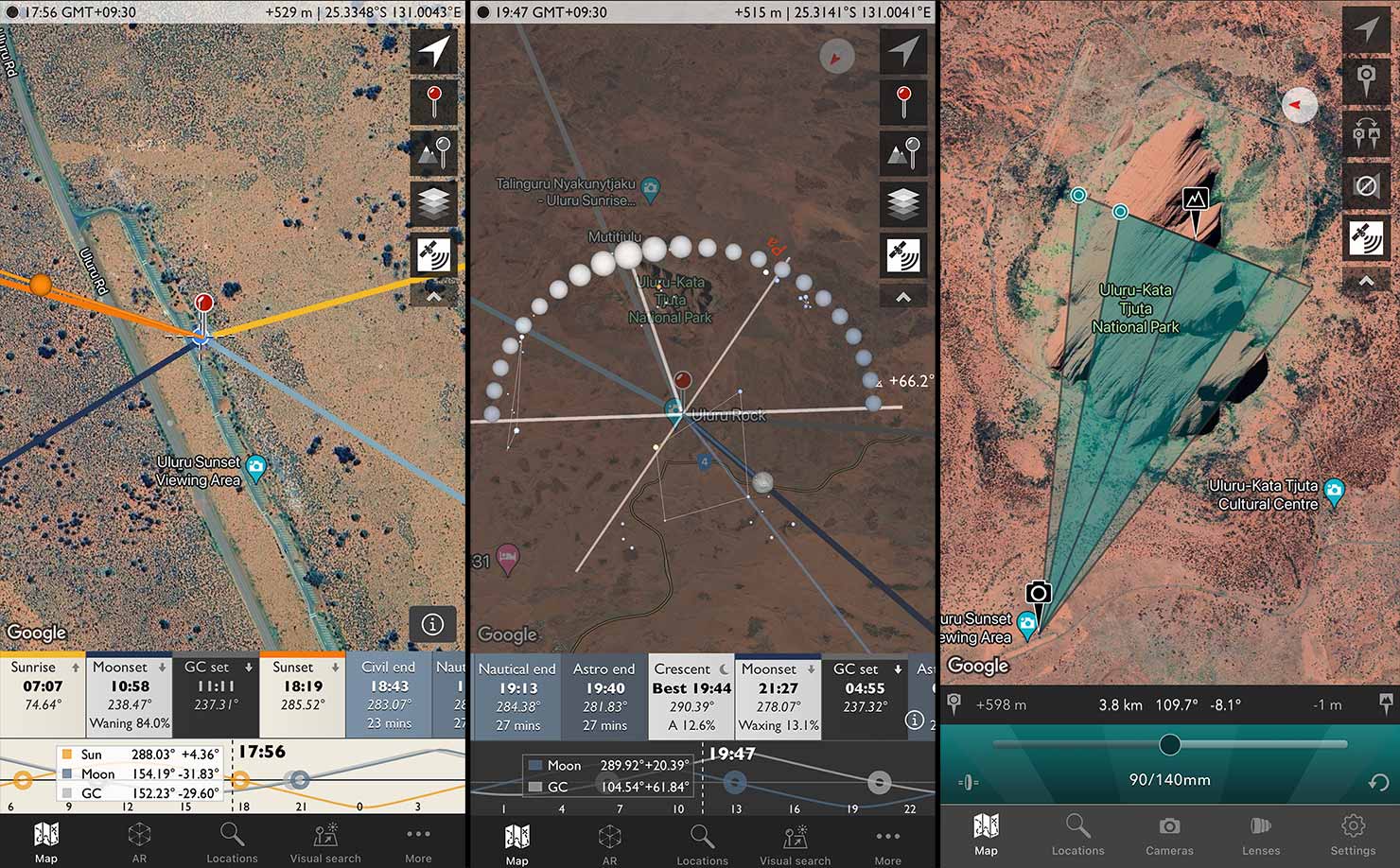 Apps Sunset Sunrise Planning Photographing Uluru Ayers Rock Australia Red Centre Paul Reiffer Photographer Phase One Landscape Permit Approved TPE