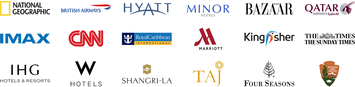 Companies Brands Travel Destination Paul Reiffer Commercial Photography Tourism Boards City Attractions Campaign IHG W Marriott NPS Qatar British Airways Harpers Bazaar Shangri La National Geographic