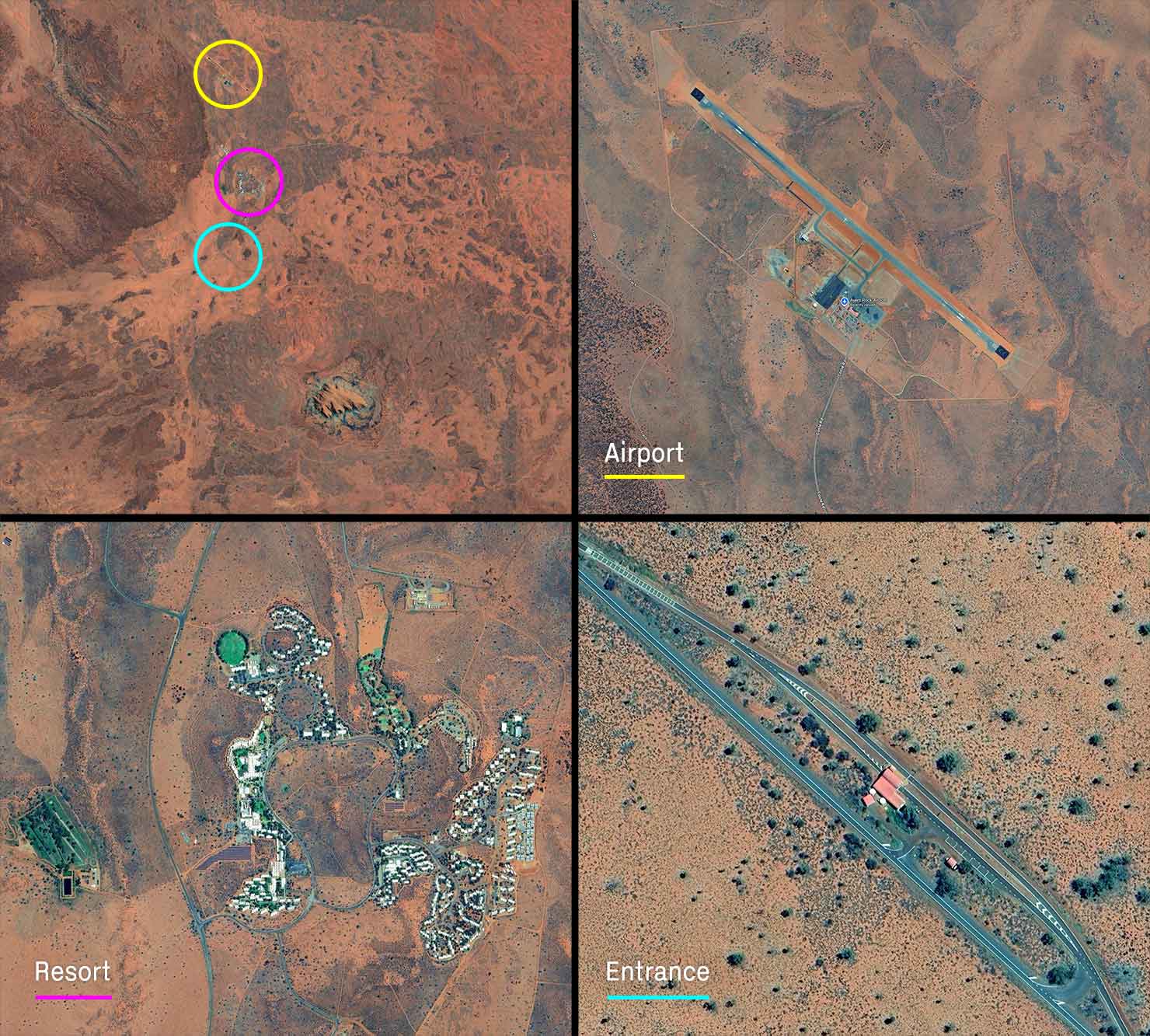General Layout Resort Airport Roads Location Photographing Uluru Ayers Rock Australia Red Centre Paul Reiffer Photographer Phase One Landscape Permit Approved layout map