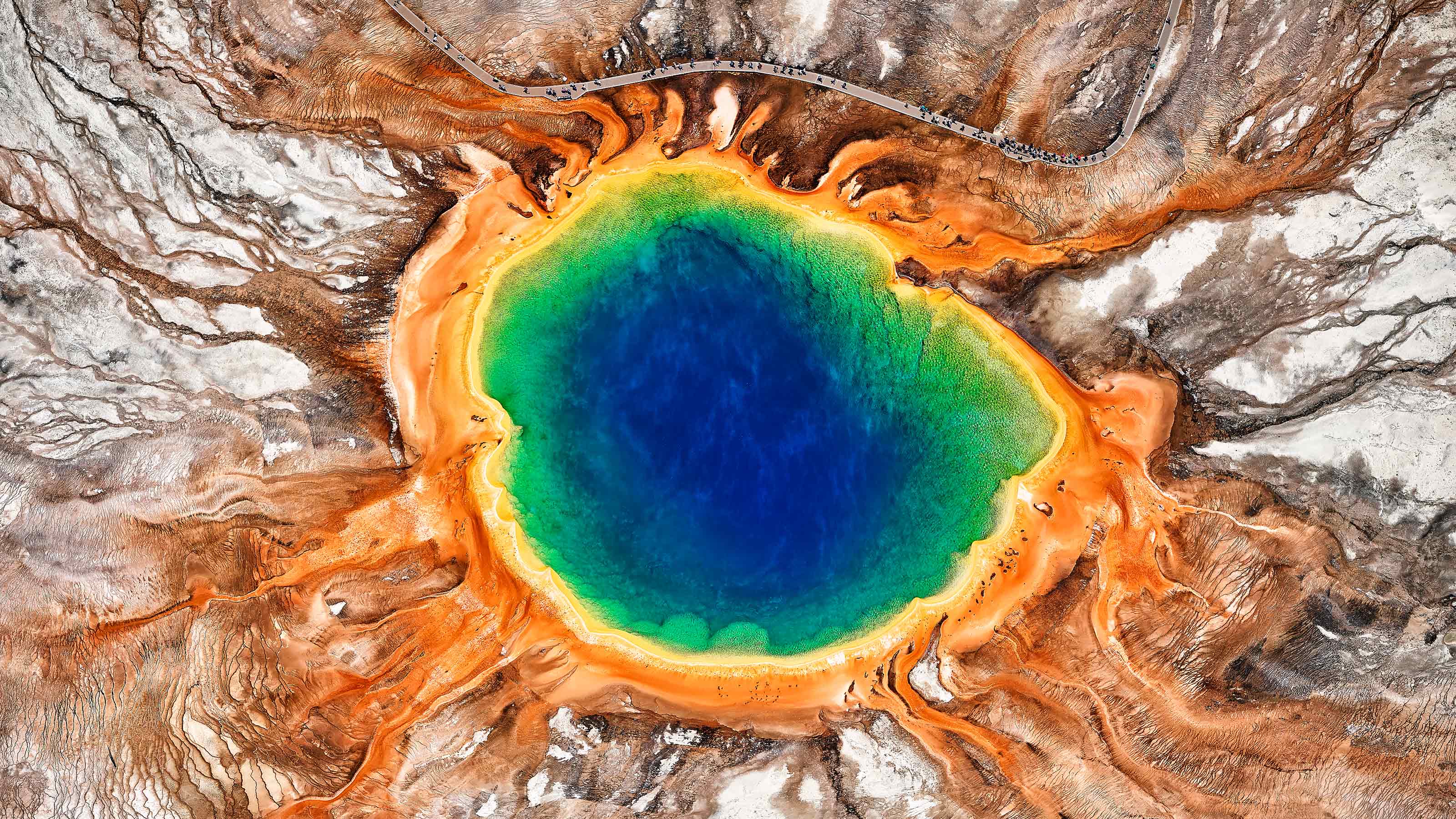Grand Prismatic Helicopter Shot Paul Reiffer Photographer Aerial Photography National Park Service Spring Yellowstone Commercial Phase One