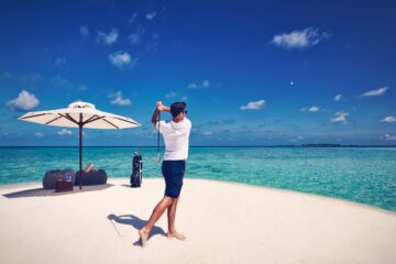 Hotel Guest Experiences Sandbank Golf Maldives Hospitality Photography Brand Standard Approved Paul Reiffer Minor Huvafen Fushi Photographer Ocean Biodegradable