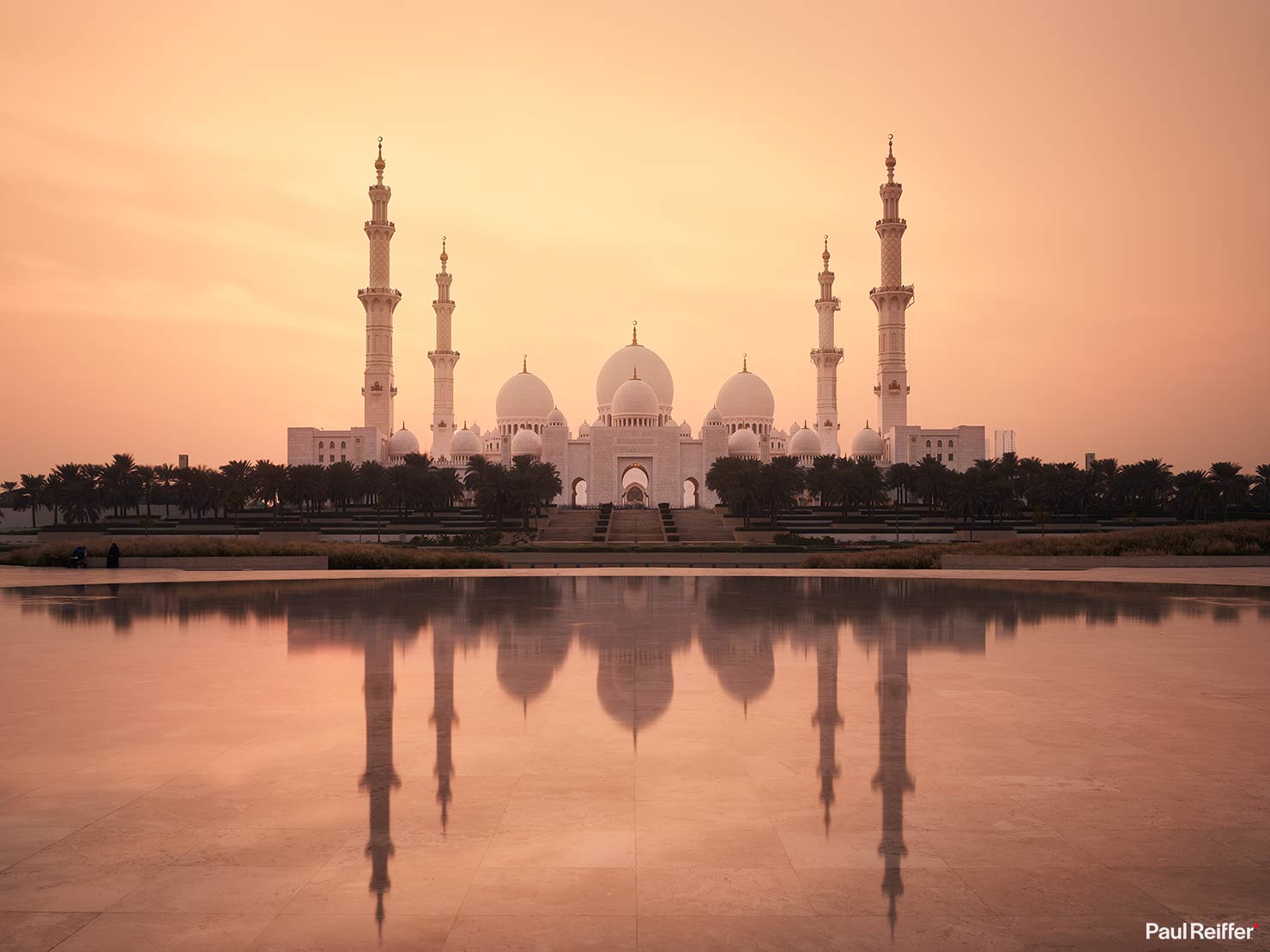Abu Dhabi Sunset Glow Sheikh Zayed Grand Mosque P0055094